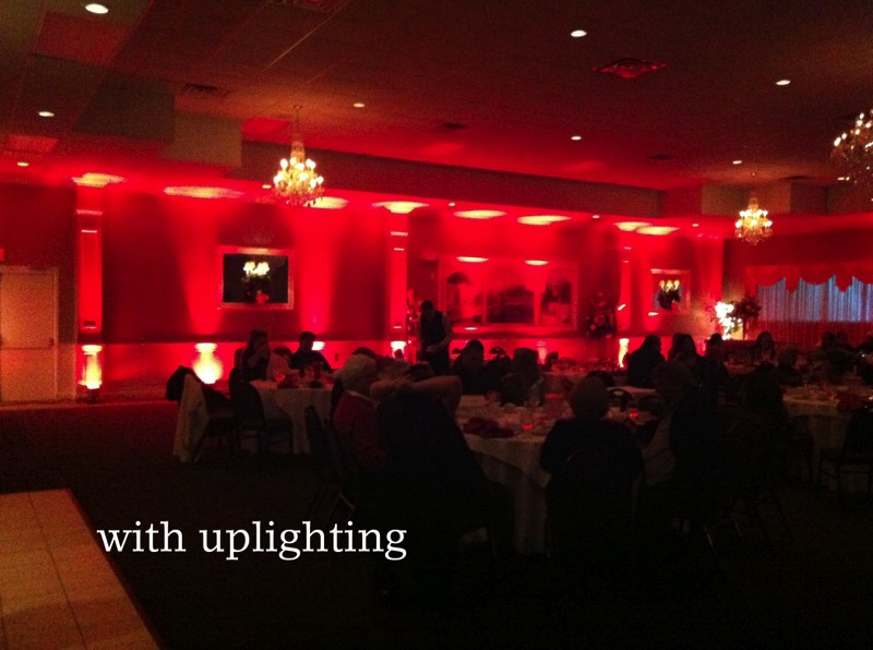 wedding uplighting example red
